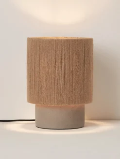Lámpara de mesa pequeña de yute Galea
