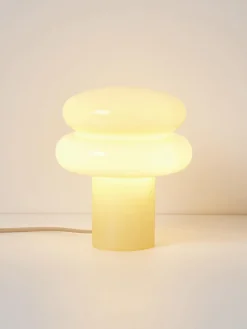Lámpara de mesa pequeña de vidrio opalino Baya