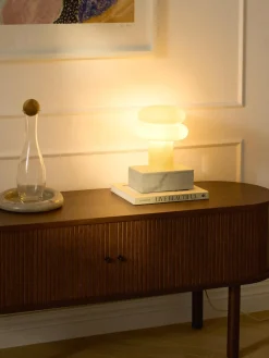 Lámpara de mesa pequeña de vidrio opalino Baya