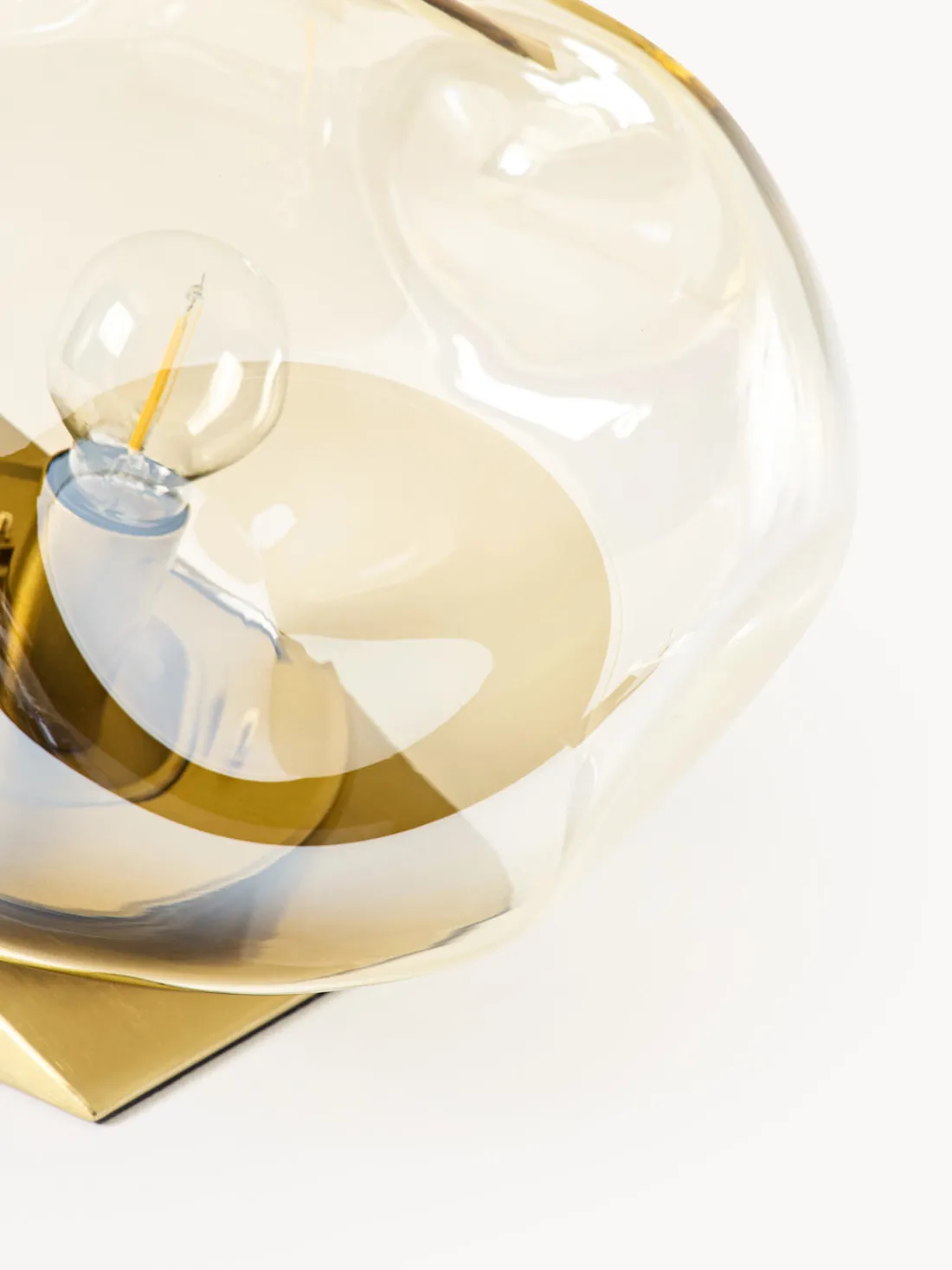 Lámpara de mesa pequeña de vidrio Amora