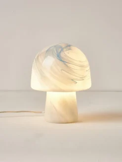 Lámpara de mesa pequeña en look mármol Talia