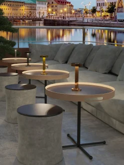 Lámpara de mesa pequeña para exterior LED regulable Boro, portátil