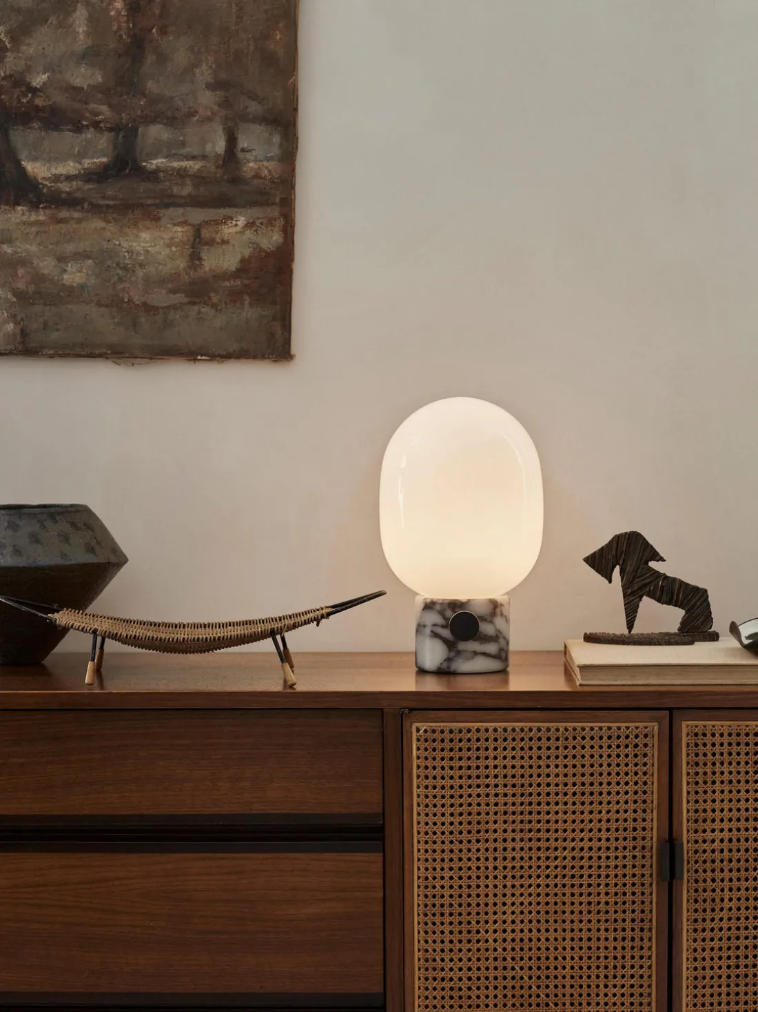 Lámpara de mesa pequeña regulable JWDA, 32 cm