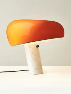 Lámpara de mesa regulable de mármol Snoopy