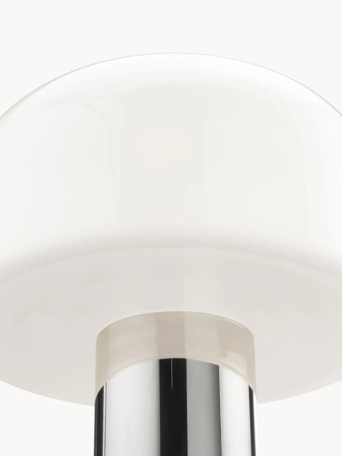 Lámpara de mesa regulable de cristal opalino Bellhop