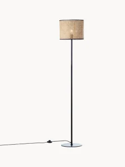 Lámpara de pie de ratán Wiley