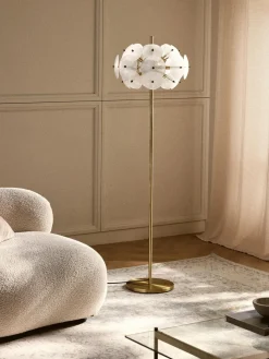 Lámpara de pie de vidrio Mireille