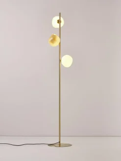 Lámpara de pie de vidrio opalino Josie