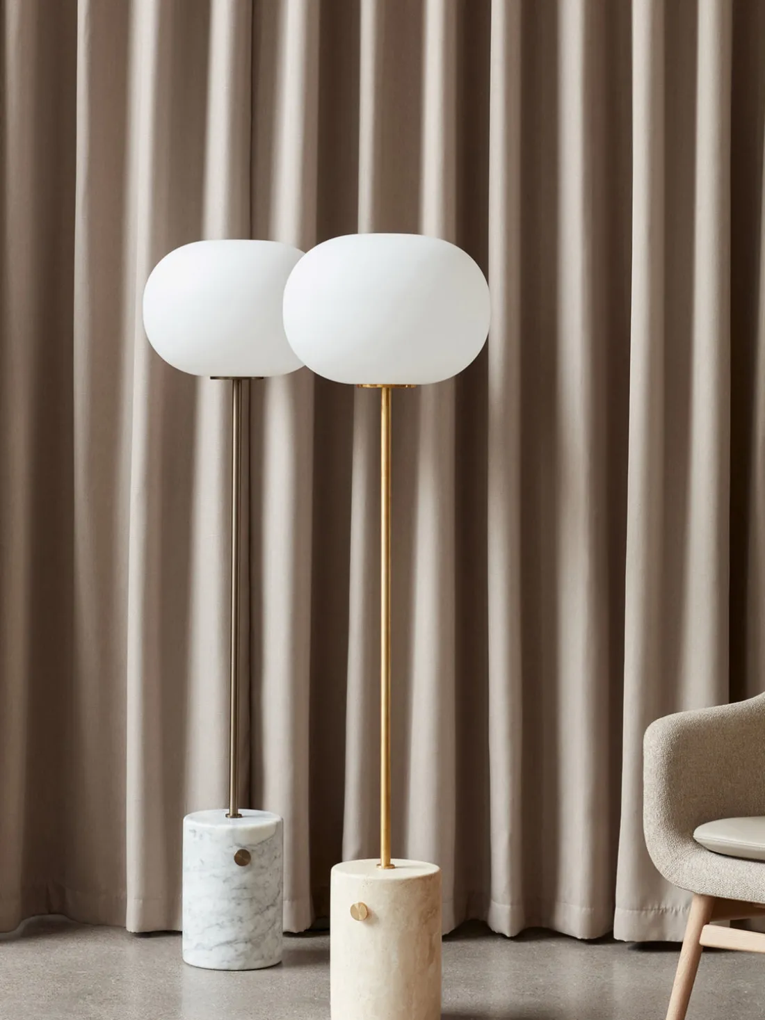 Lámpara de pie de vidrio soplado JWDA