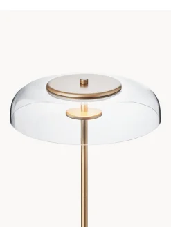 Lámpara de pie LED pequeña soplada regulable Blossi, portátil