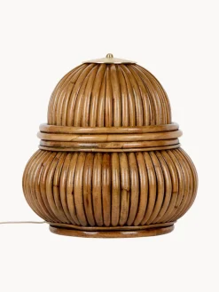 Lámpara de pie pequeña de ratán Bohemian