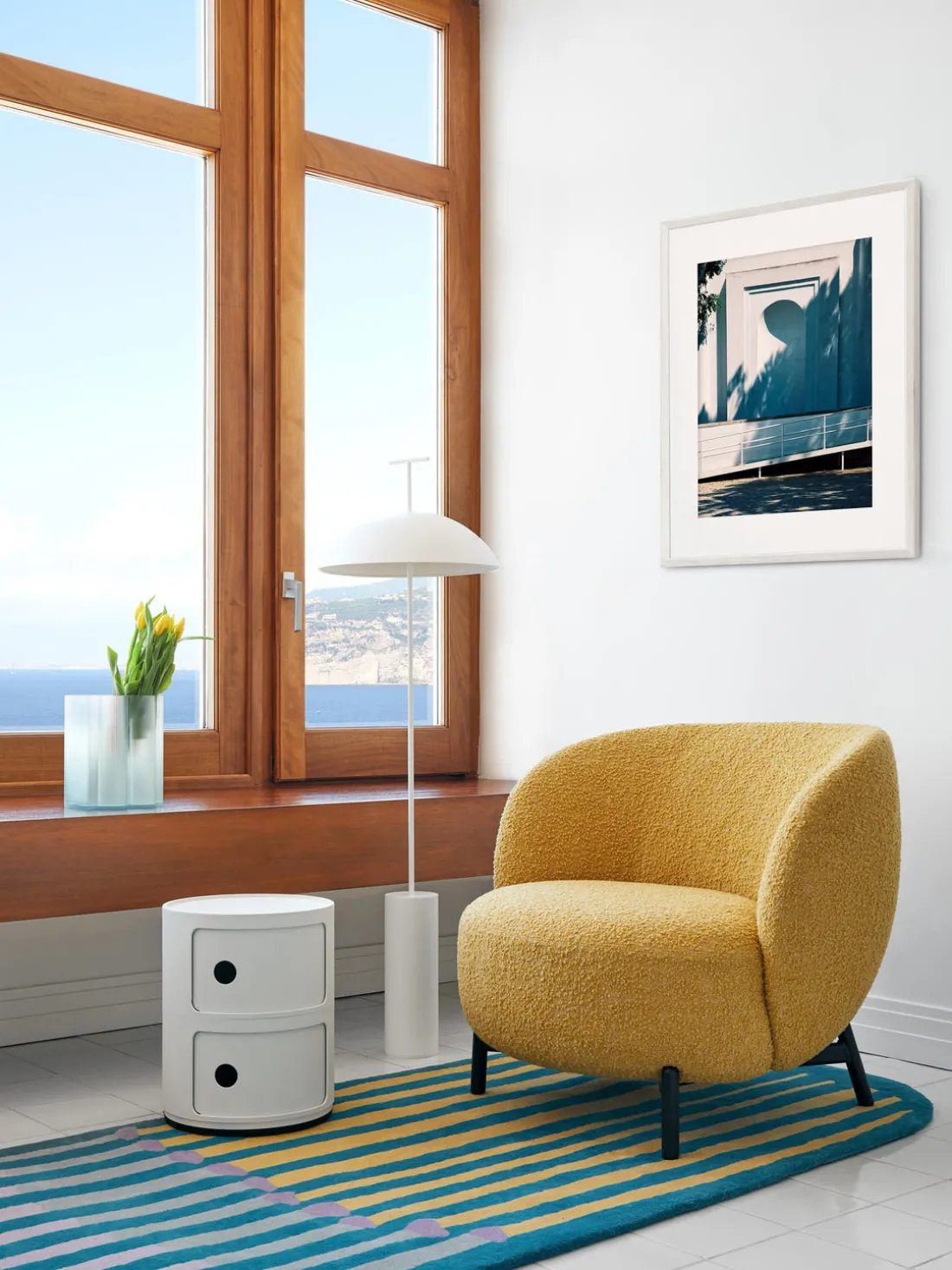 Lámpara de pie pequeña LED regulable Geen-A