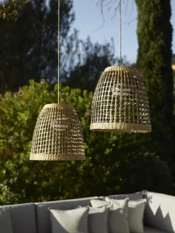 Lámpara de techo artesanal regulable LED Positano, portátil