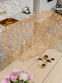 Lámpara de techo artesanal LED regulable Hayden