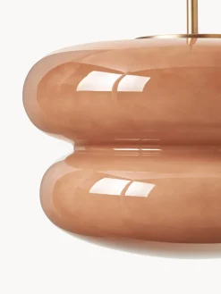 Lámpara de techo artesanal de vidrio opalino Baya