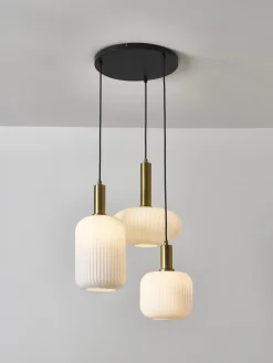 Lámpara de techo cluster de vidrio opalino Candela