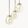 Lámpara de techo cluster de vidrio Amora