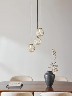 Lámpara de techo cluster de vidrio Amora