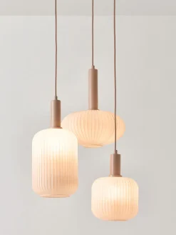 Lámpara de techo cluster de vidrio opalino Candela 2