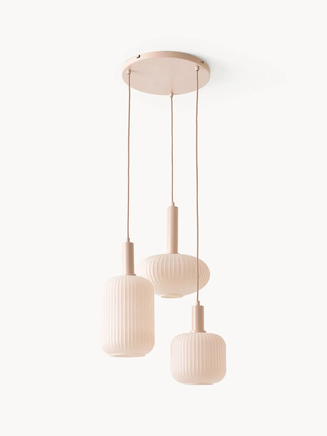 Lámpara de techo cluster de vidrio opalino Candela 2