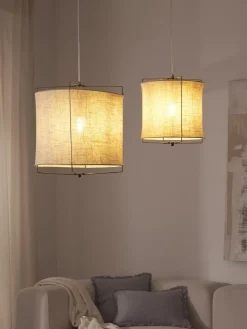 Lámpara de techo de lino Clouds