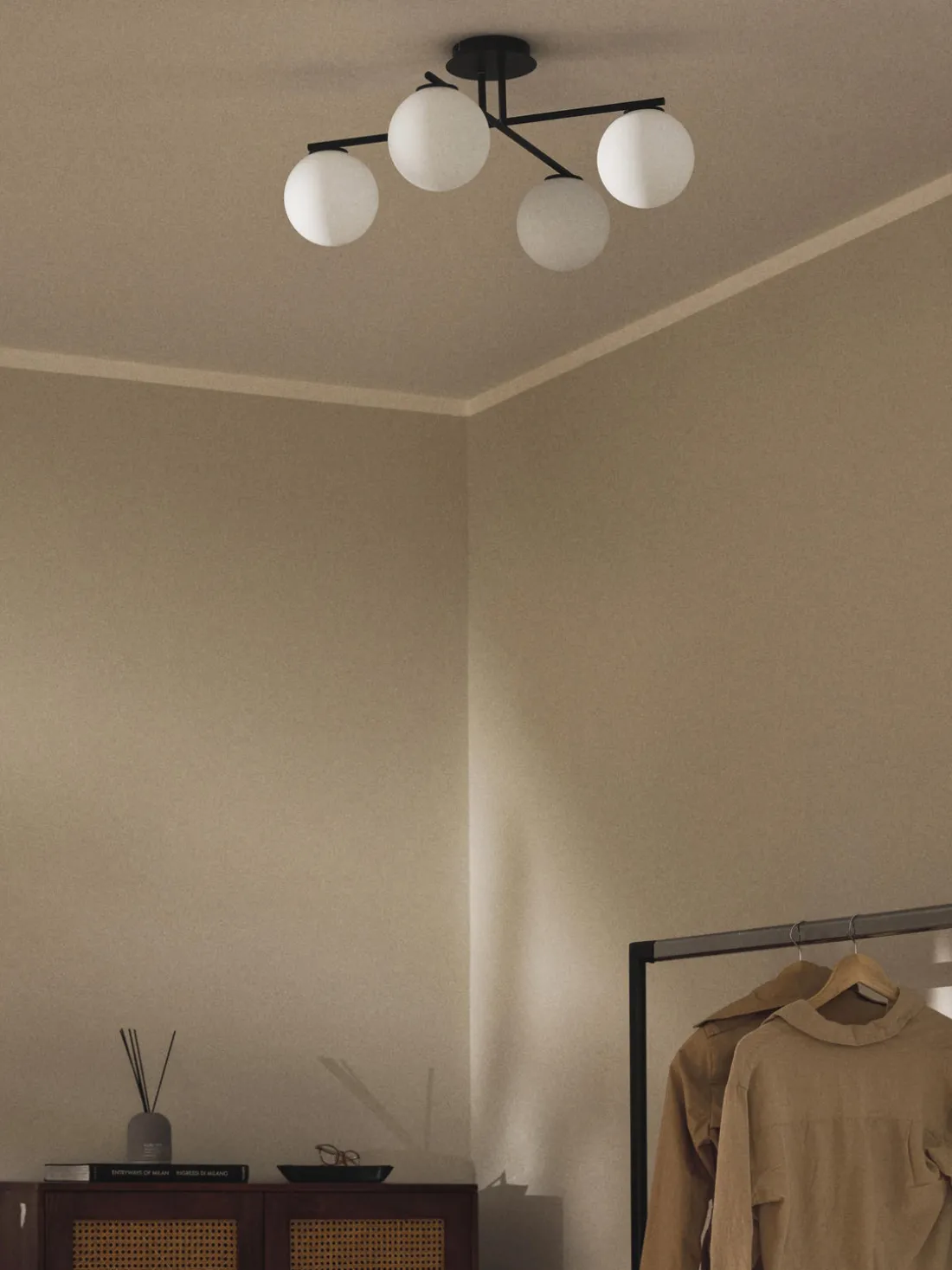 Lámpara de techo de vidrio opalino Atlanta