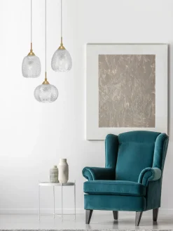 Lámpara de techo de vidrio satinado Vario