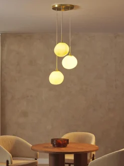 Lámpara de techo de vidrio opalino Josie