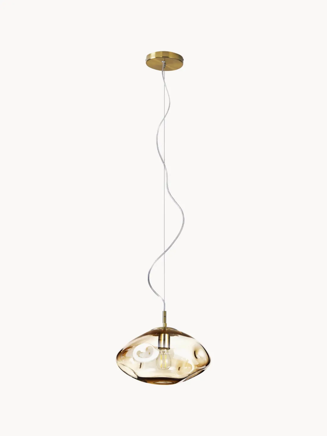 Lámpara de techo de vidrio Amora