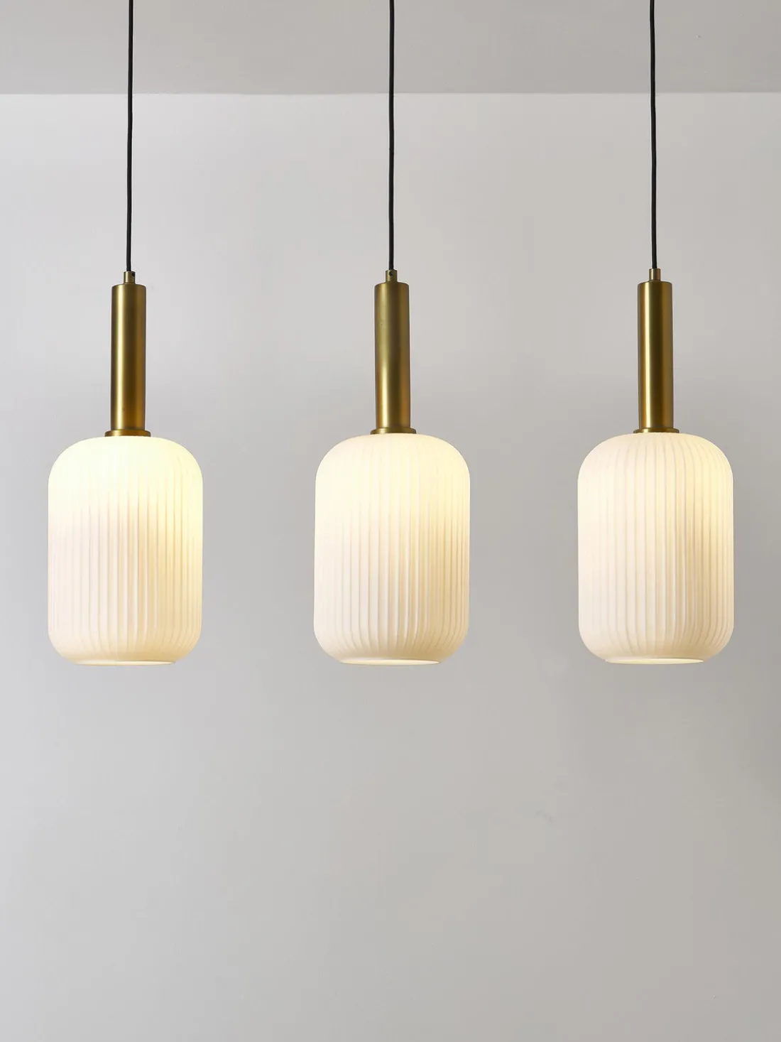 Lámpara de techo de vidrio opalino Candela