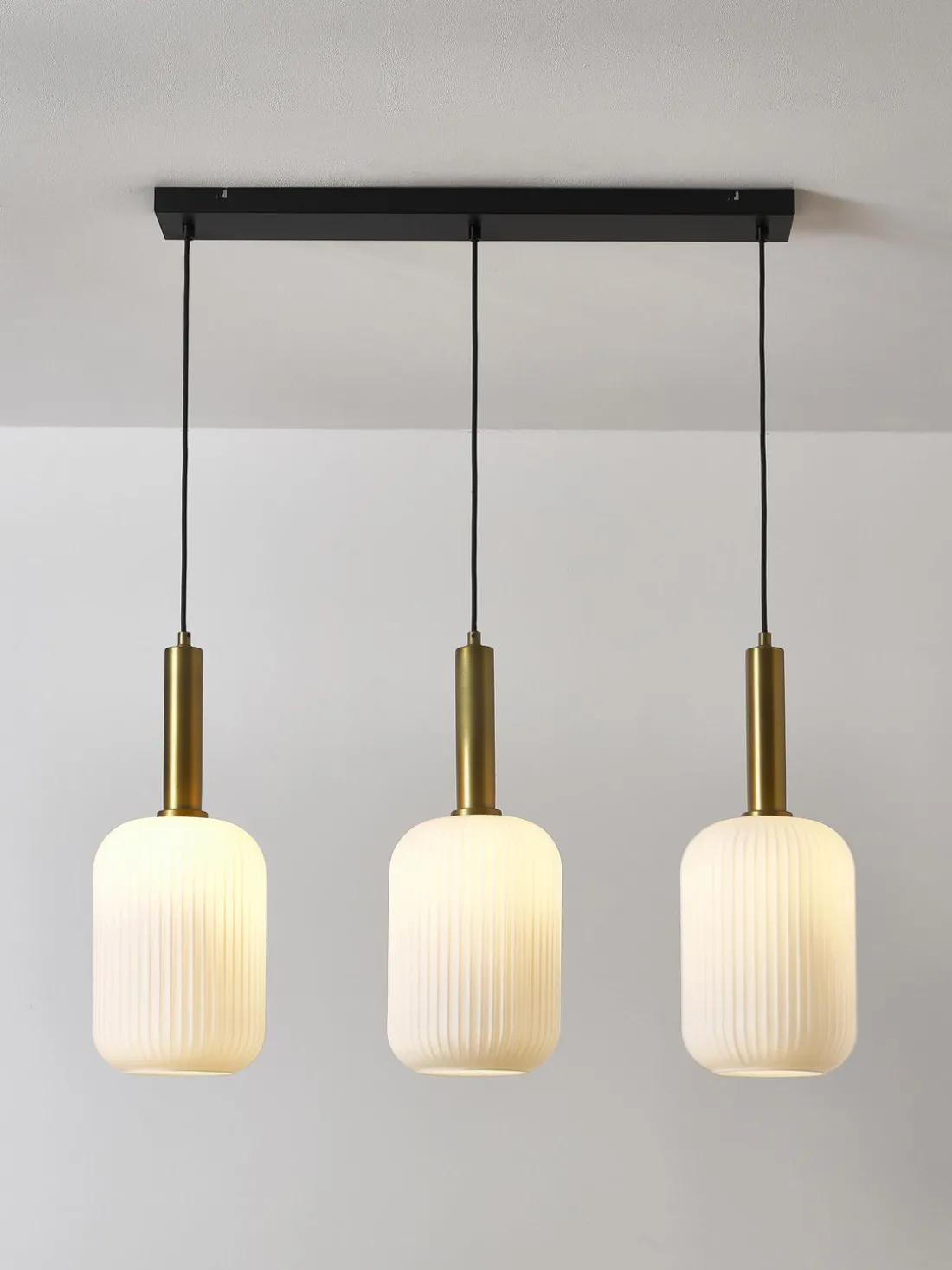 Lámpara de techo de vidrio opalino Candela