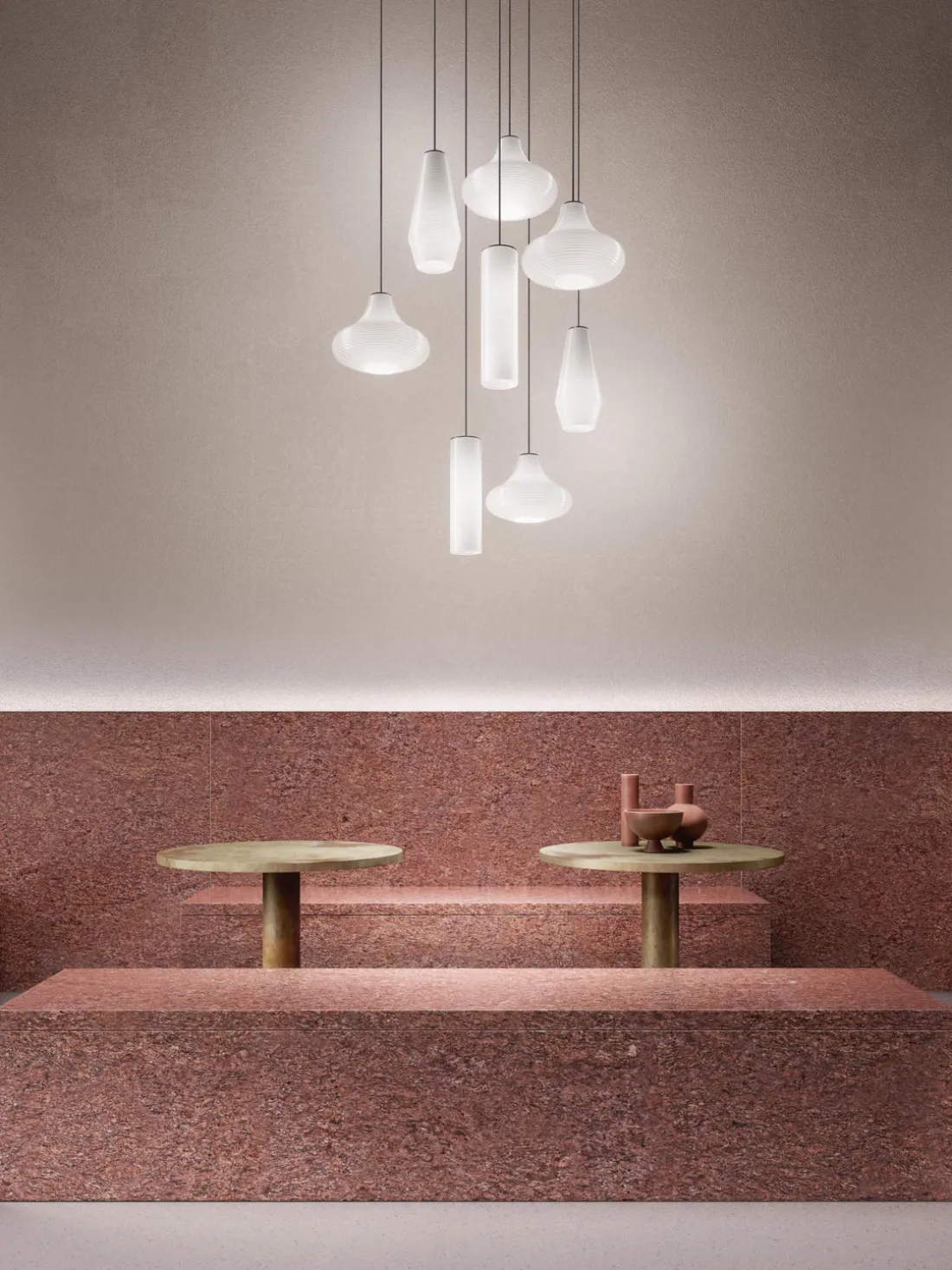 Lámpara de techo de vidrio soplado Emma