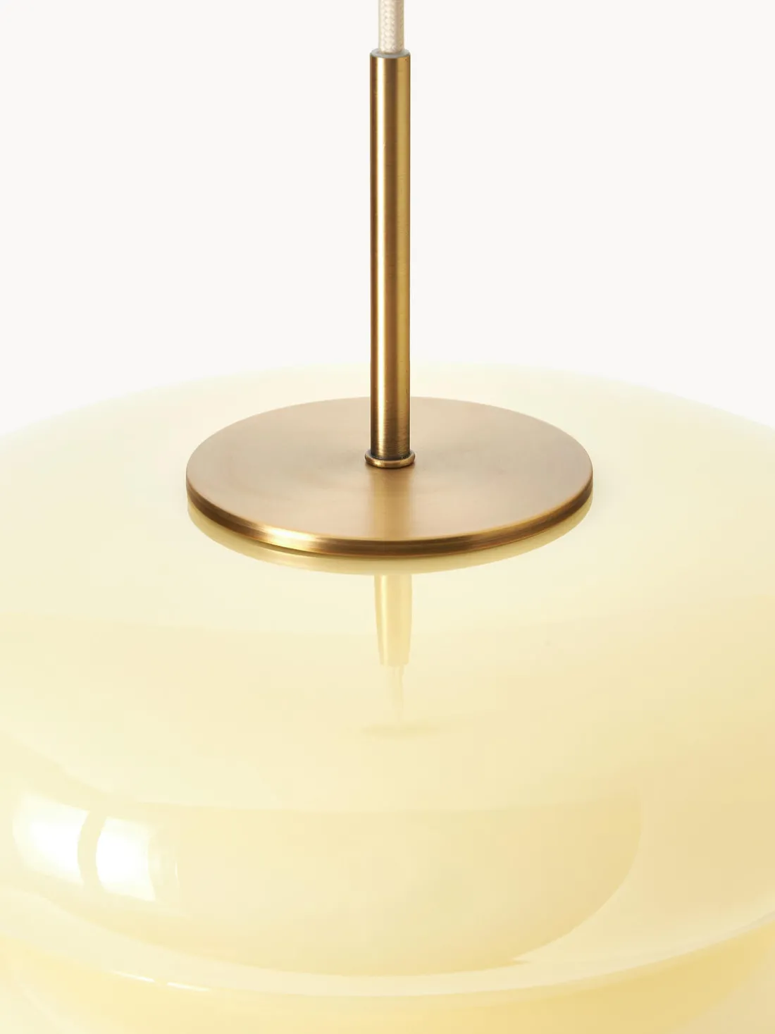 Lámpara de techo de vidrio opalino Baya