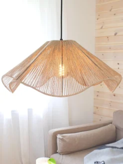Lámpara de techo de yute grande Nami