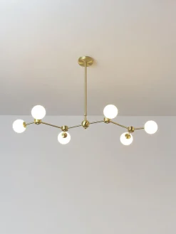 Lámpara de techo grande de vidrio opalino Aurelia