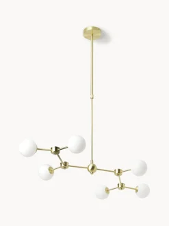 Lámpara de techo grande de vidrio opalino Aurelia