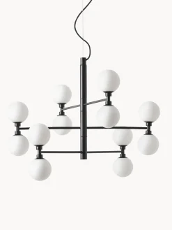 Lámpara de techo grande de vidrio opalino Grover