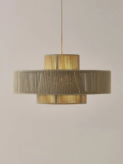 Lámpara de techo grande de lino Lace