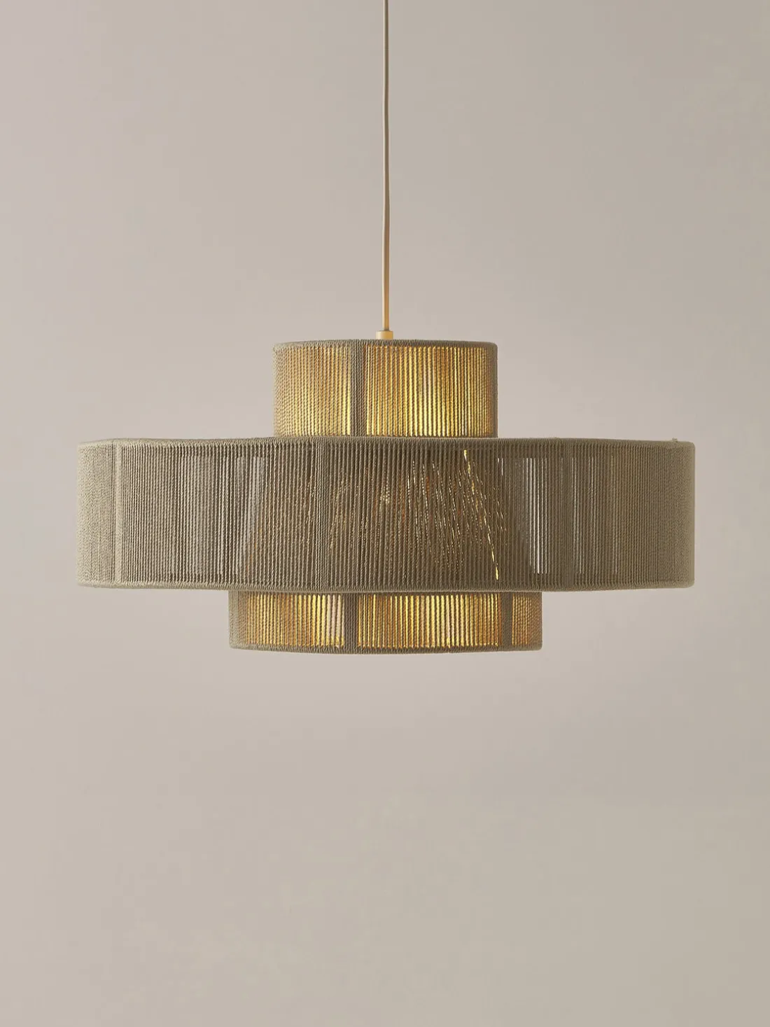 Lámpara de techo grande de lino Lace