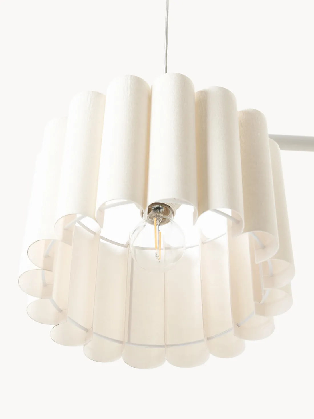 Lámpara de techo grande de lino Lucina