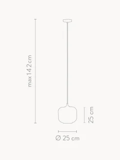 Lámpara de techo pequeña de vidrio Golden Goblet