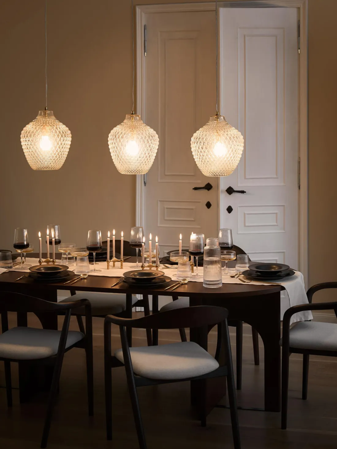 Lámpara de techo pequeña de vidrio Lee