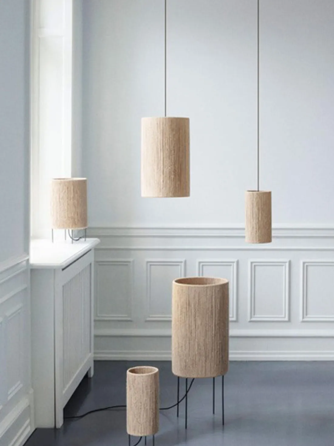 Lámpara de techo pequeña de yute RO, Ø 23 cm