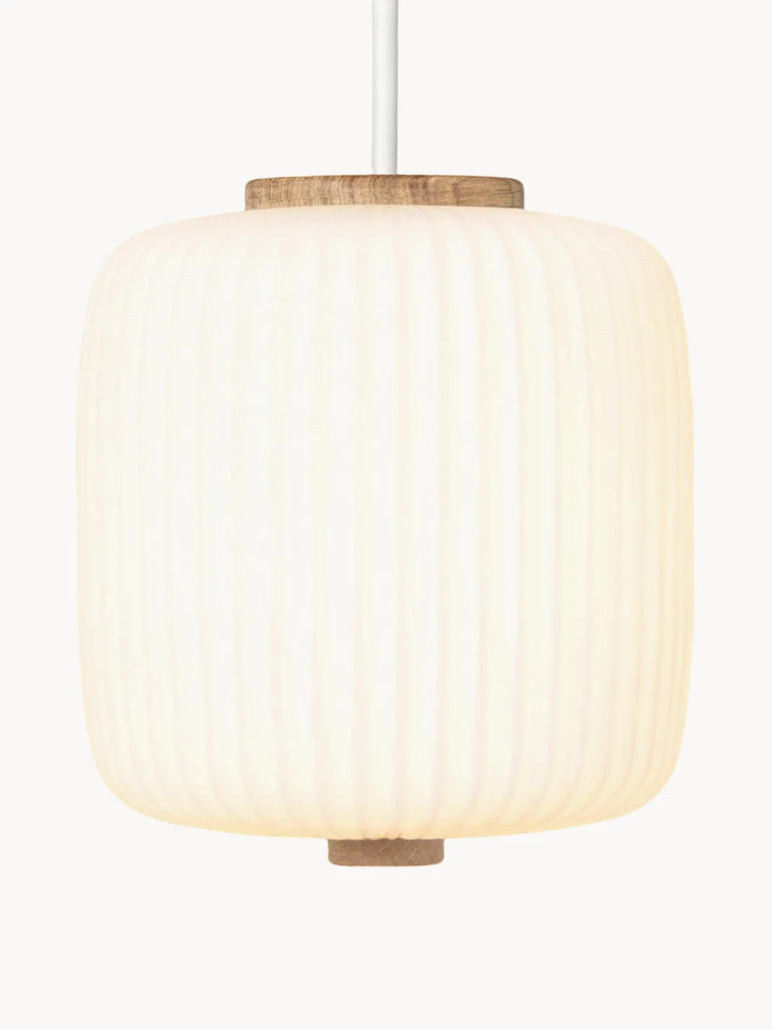 Lámpara de techo pequeña de vidrio opalino soplado EK61