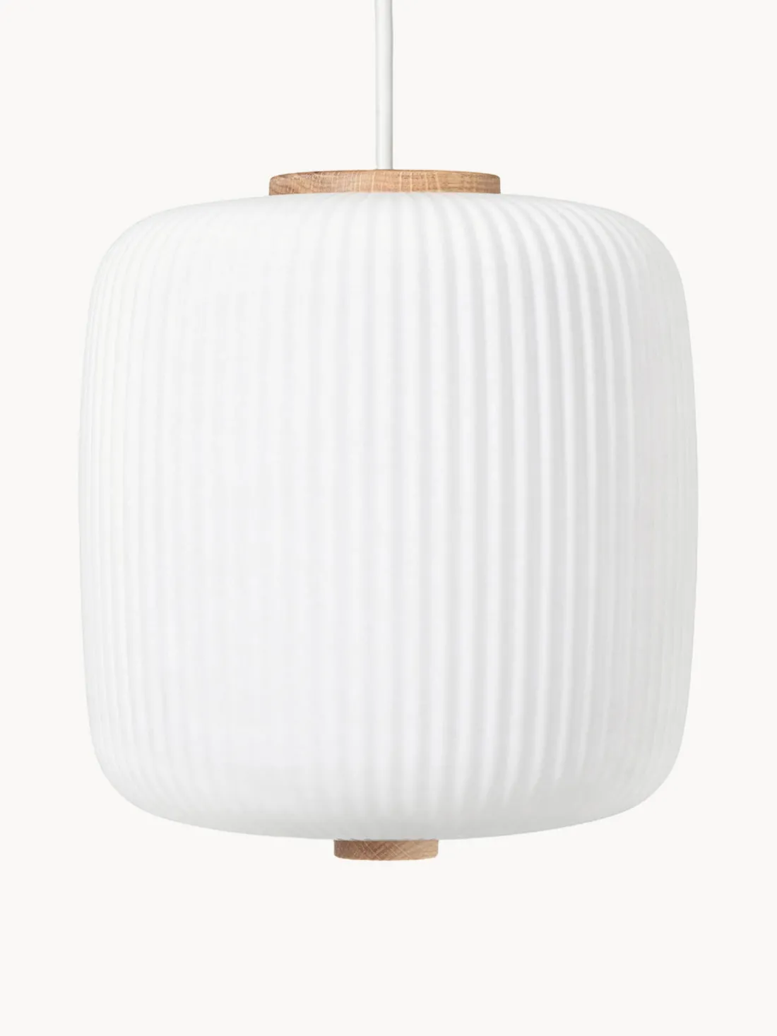 Lámpara de techo pequeña de vidrio opalino soplado EK61