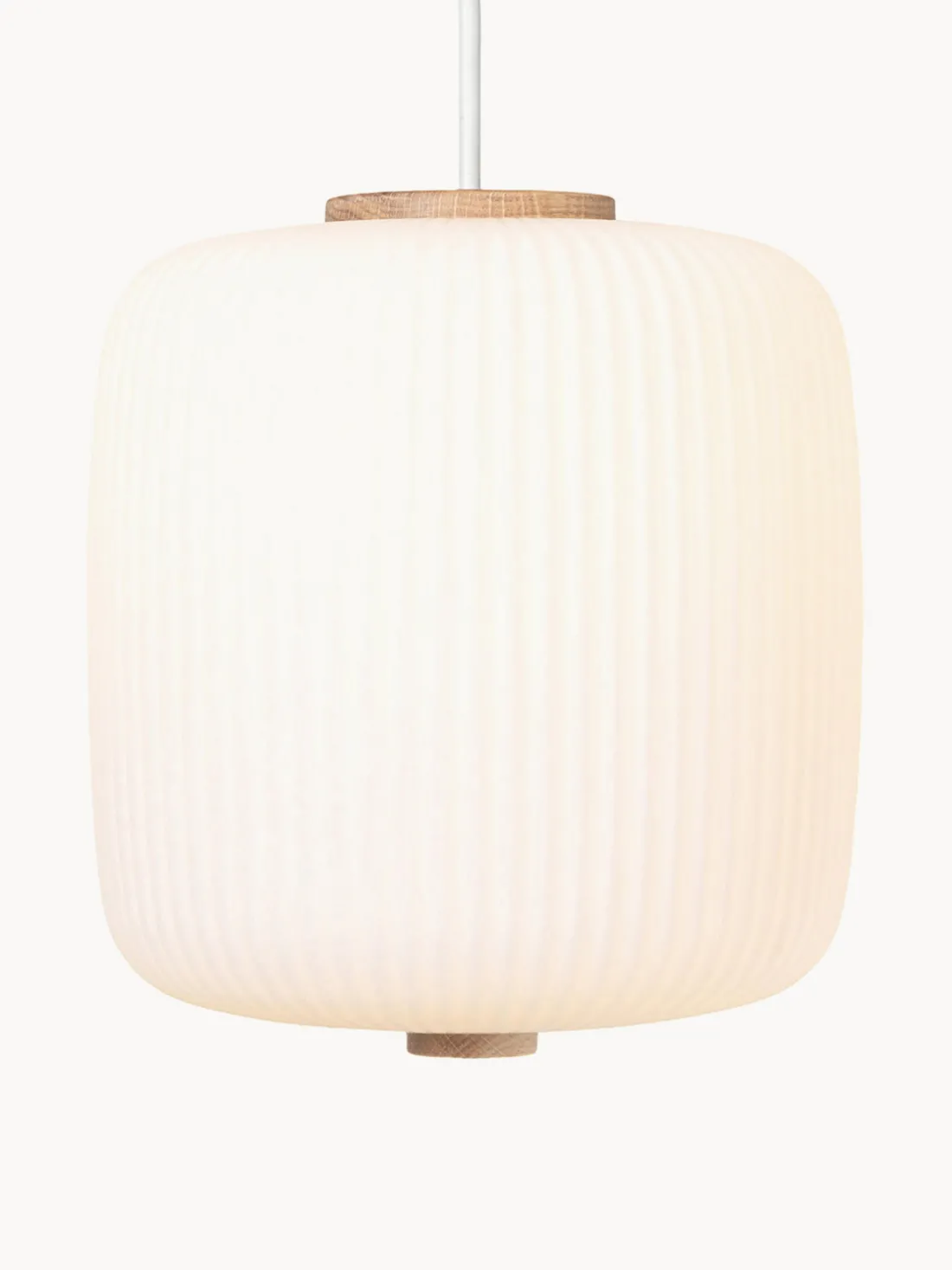 Lámpara de techo pequeña de vidrio opalino soplado EK61