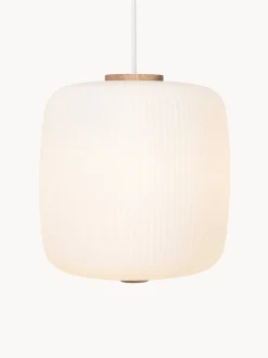 Lámpara de techo soplada de vidrio opalino EK61