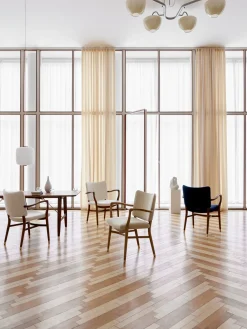 Lámpara de techo soplada de vidrio opalino EK61