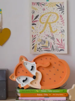 Lámpara infantil LED artesanal regulable Fox, con función de temporizador y control remoto