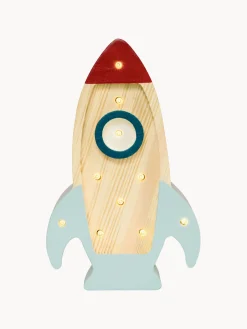 Lámpara infantil LED artesanal regulable Rocket Mini, con función de temporizador y control a mando